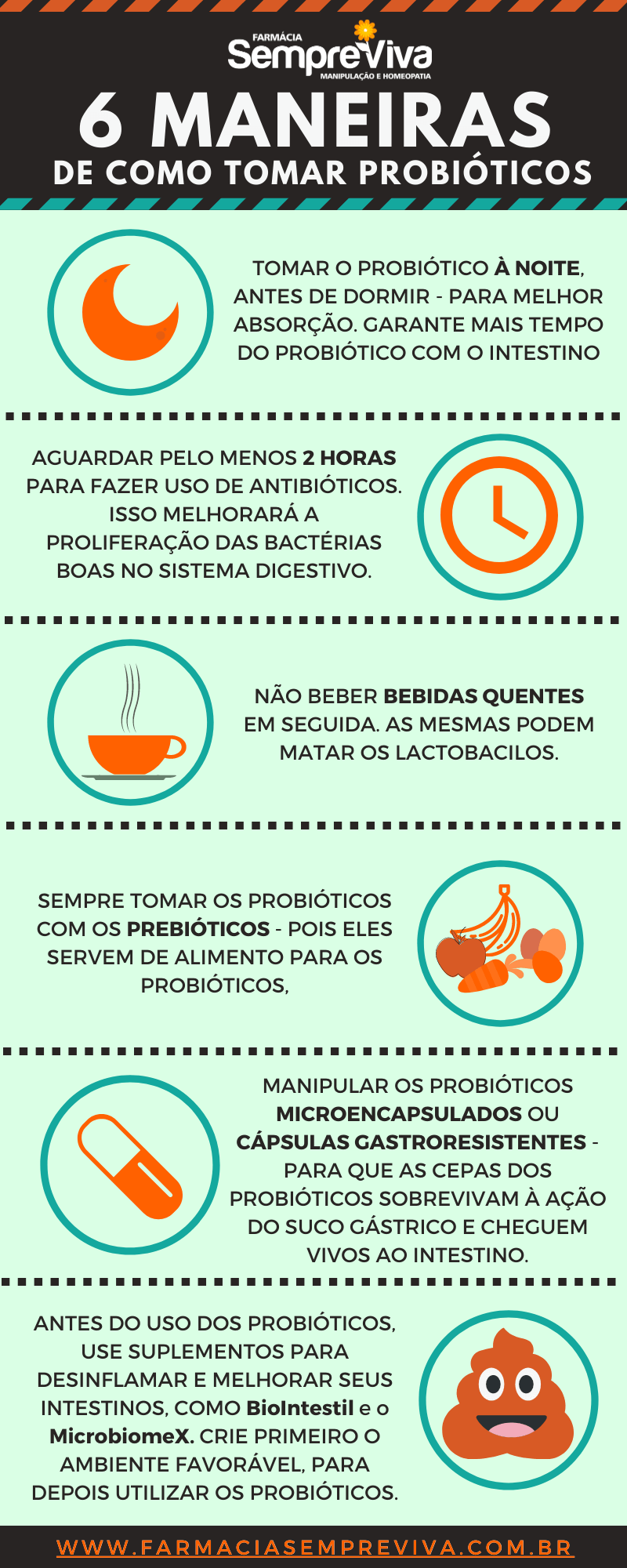 Qual é o melhor horário para tomar probiótico? Essas e outras questões você encontra aqui