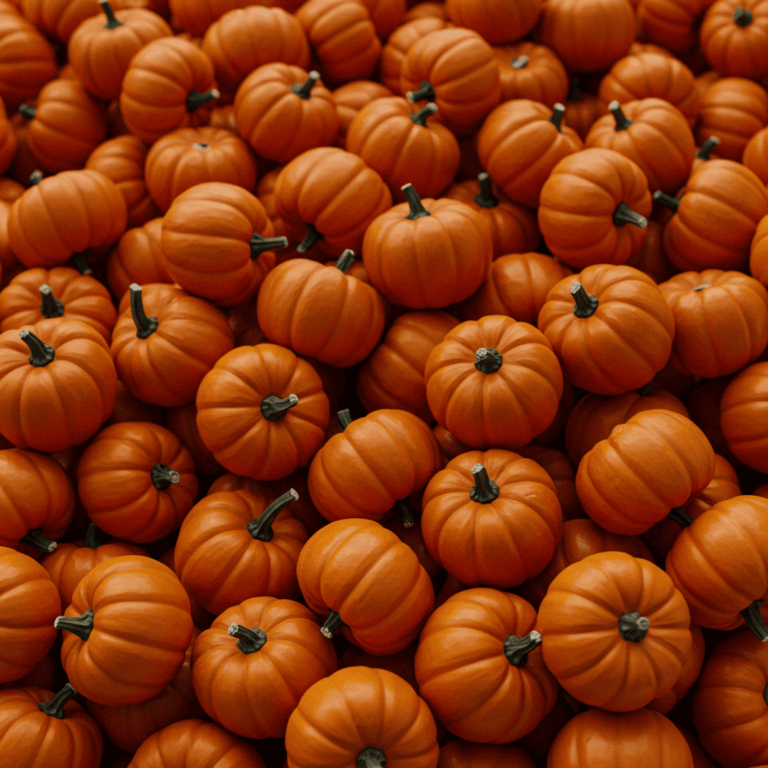 Várias abóboras a mostra, que servem para o controle da bexiga hiperativa