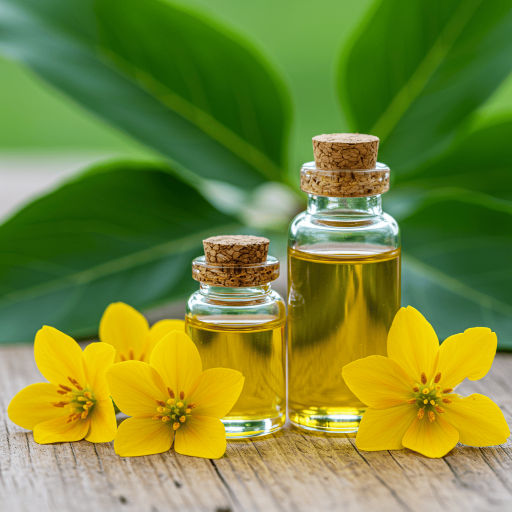 Frasco de óleo de abóbora 120 cápsulas Farmácia Sempre Viva em campo de abóboras, destacando benefícios para saúde da próstata, bexiga e coração.