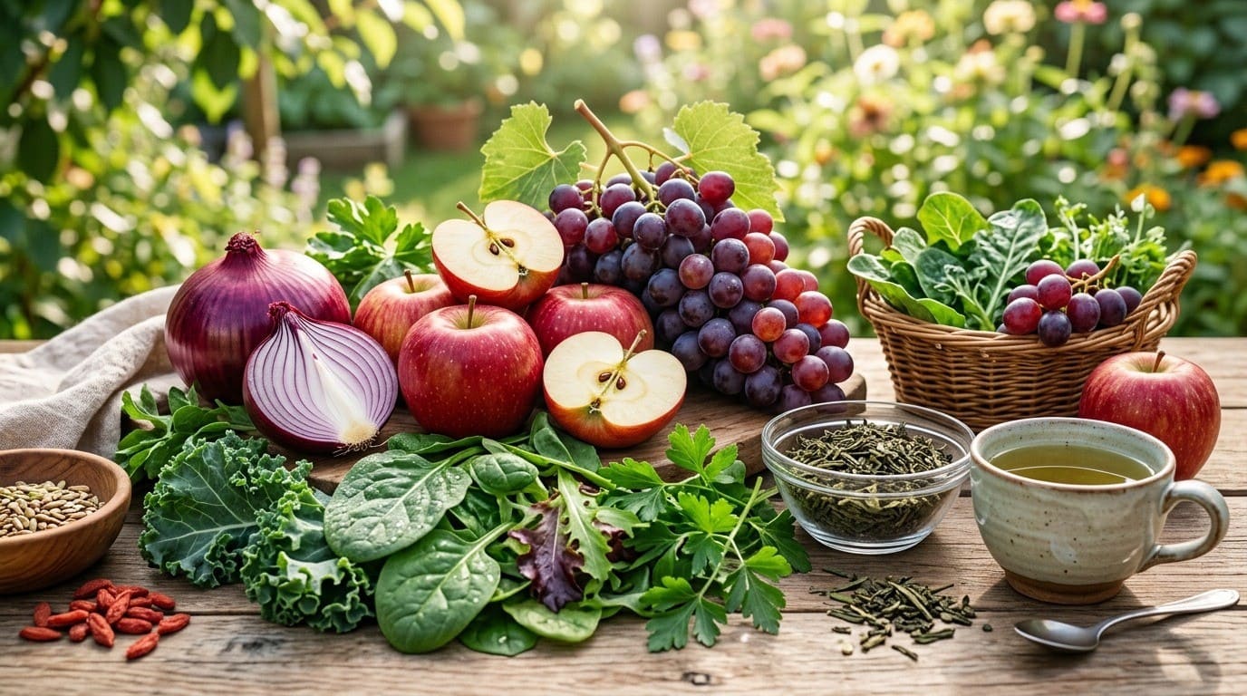Saiba como a quercetina 250mg auxilia na proteção celular e no bem-estar diário